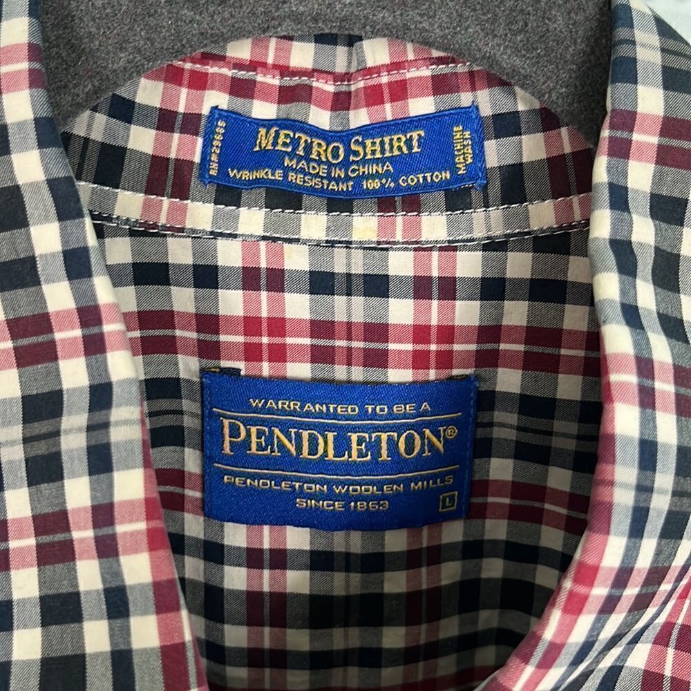 Pendleton Plaidmetro Dress Button Down Shirtlarge - image 3